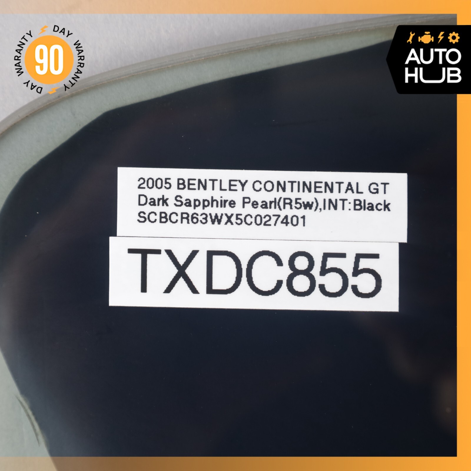 03-10 Bentley Continental GT Coupe Rear Right Side Quarter Window Glass OEM 65k
