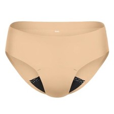 Knix Leakproof UltraThin No-Show Bikini in Warm Sand, Size S