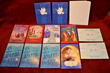 Lot Of 12 Christmas Cards With Envelopes Religious NEW