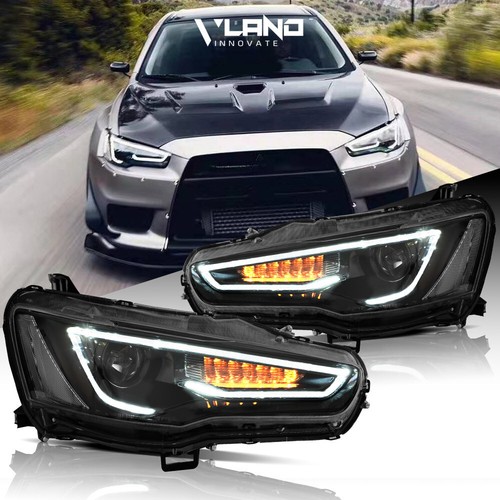 LED Headlights 20082020 For Mitsubishi Lancer / EVO X LED Projector Headlights eBay