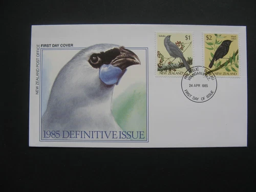 NEW ZEALAND, cover  FDC 1985, birds high values $1 + $2