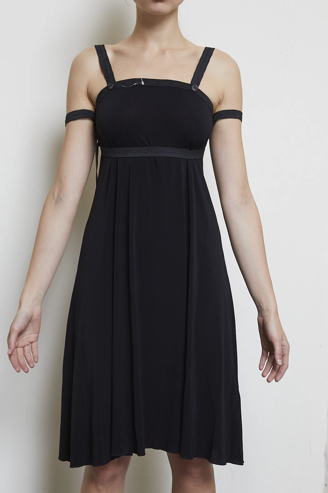 MAISON MARGIELA Abito MM6 Martin Margiela nero con spalline in fascia elastica. M (IT)