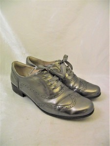 clarks silver brogues