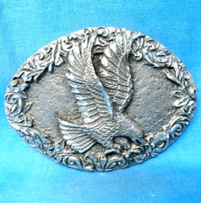 Western Eagle Belt Buckle Diamond Cut Scroll Sportsman Cowboy EMI USA  .MMR255