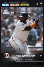 [DIGITAL CARD] TOPPS BUNT 2018 PABLO SANDOVAL BASE TIER 7 BLACK, GIANTS, 180cc