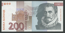 🔴SLOVENIA  200 Tolarjev 1997   XF/AU+   P15a 🔴