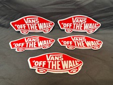 5 Vans Off The Wall Skateboard Vinyl Stickers 4.25" skate shoes surf decal