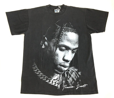 Travis Scott Portrait Astroworld Utopia 90s Graphic Rap Hip Hop T-shirt Large