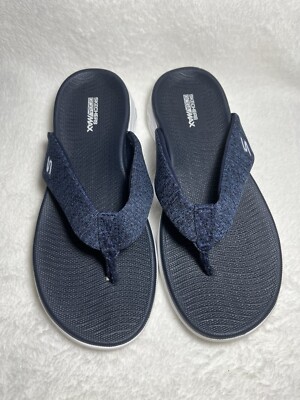 skechers goga max womens flip flops