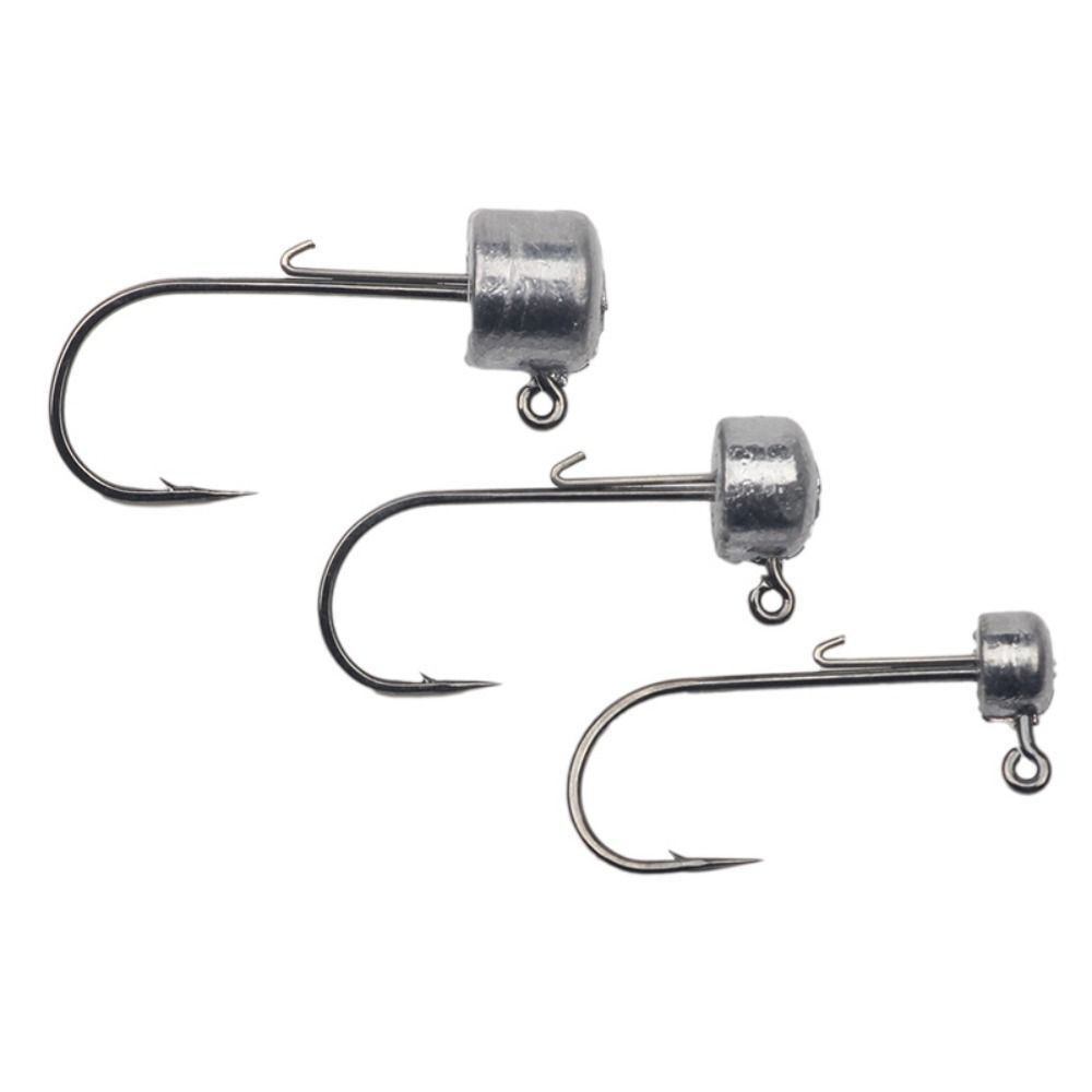 10pcs Jig Head Mushroom Jig Head Hook Stainless Ned Rig Jigs Hooks Bass