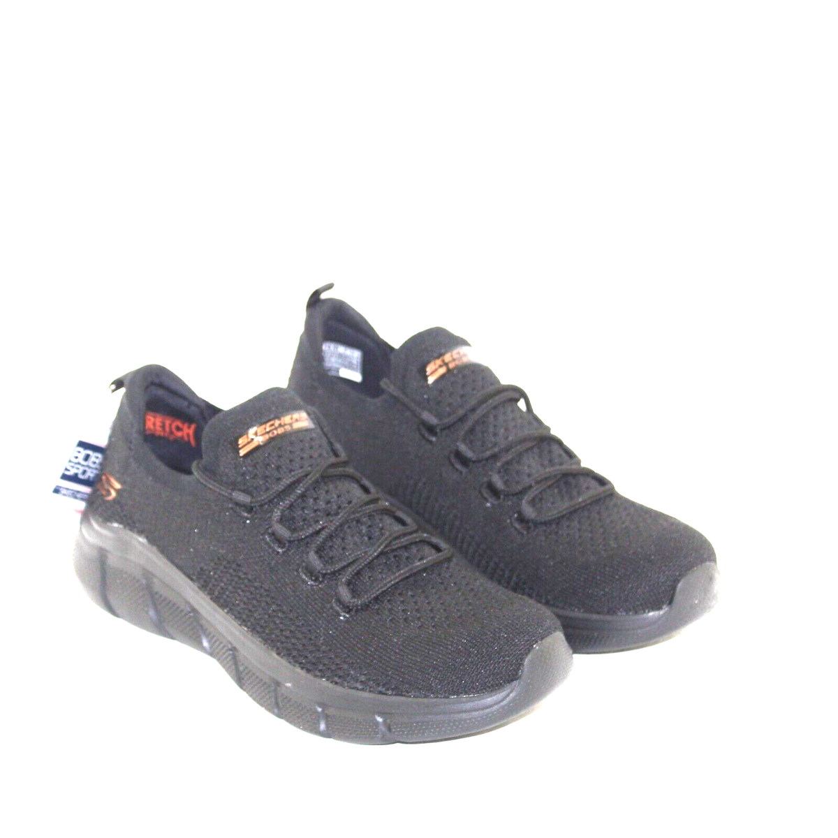 BOBS SKECHERS womens athletic sneakers shoe size M black fabric