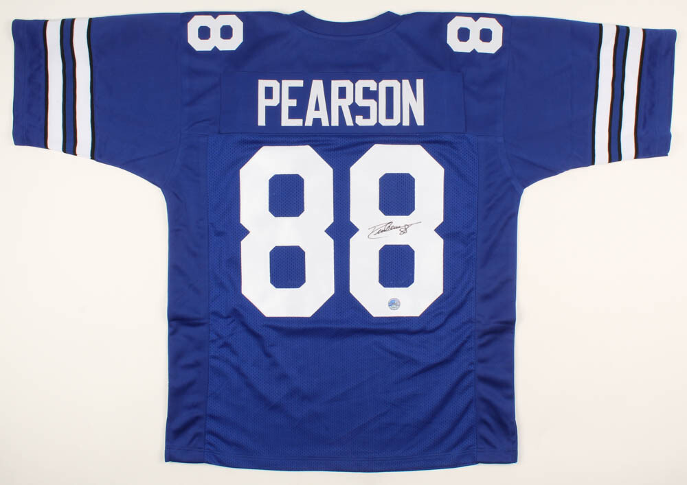 Drew Pearson SIGNED #88 Dallas Cowboys blue Large jersey w/ Pro Player  hologram