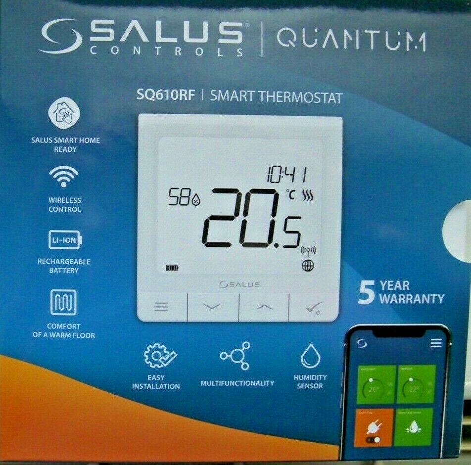 Salus Quantum SQ610RF Funkthermostat, batteriebetrieben, Luftfeuchtigkeitssensor - Bild 2