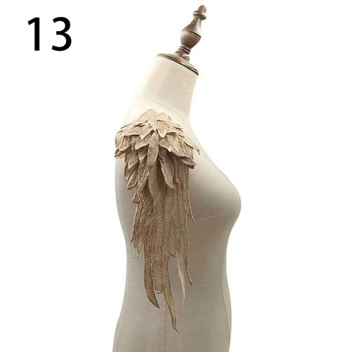1 Pair Embroidery Wings Wedding Dress 3D Lace Applique Patches DIY Sewing Crafts - Picture 30 of 39