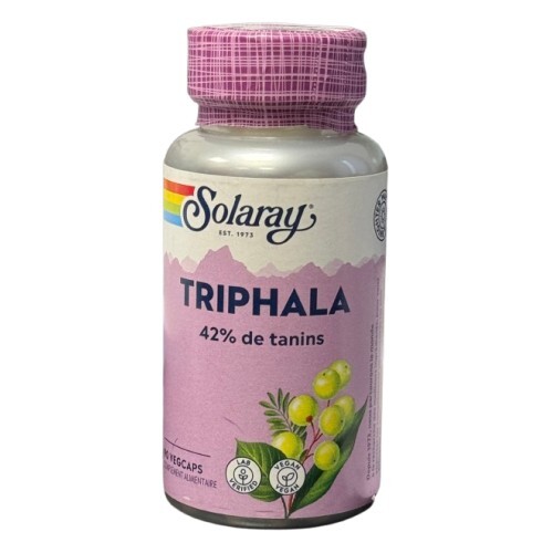 Triphala 42% de tanins favorise le transit 90 caps Solaray
