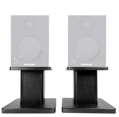 Rockville 8  Black Studio Monitor Speaker Stands For Samson MediaOne BT4