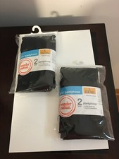 BRAND NEW lot of 2 GIRL'S SIZE 12-16 WONDER NATION 2 PACK SHEER BLACK PANTYHOSE
