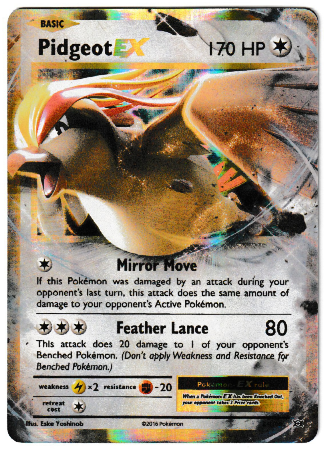Pidgeot EX 64/108 XY Evolutions NM Ultra Rare Pokemon Card
