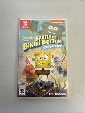 Empty Case Artwork ONLY Sponge Bob Battle For Bikini Bottom Rehydrated Switch
