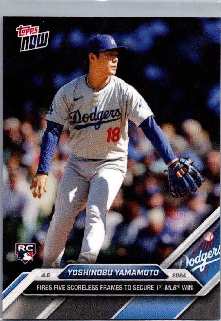 2024 Topps Now Rookie #42 Yoshinobu Yamamoto /16757 (RC) Dodgers