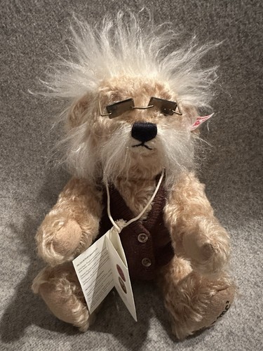 Steiff Einstein Teddy Bear Ltd Edt 690006 With Glasses And Papers