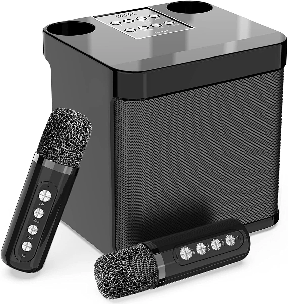 Karaoke Machine Speaker & 2 Wireless Microphones YS-203 Portable