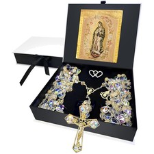 Wedding Lasso  Crystal Rosary Set