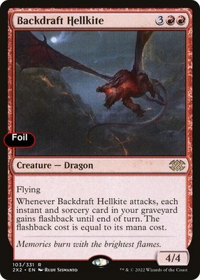 Foil Backdraft Hellkite - 103 - NM - Double Masters 2022