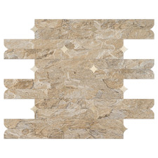 Bainley 10 Sheets Peel And Stick Backsplash Tiles Beige Slate Mixed Gold