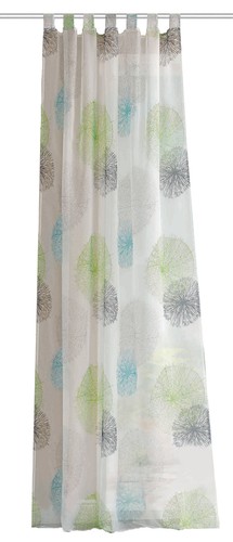 Schlaufenschal Voile bedruckt grün grau rose salbei 140x245cm transparent - Bild 10 von 14