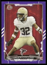 2015 Bowman Jalen Collins Rookie Purple #74 Atlanta Falcons