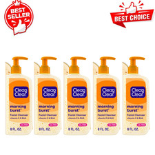 5PK Clean & Clear Morning Burst Oil-Free Gentle Daily Acne Face Wash, 8 fl. oz