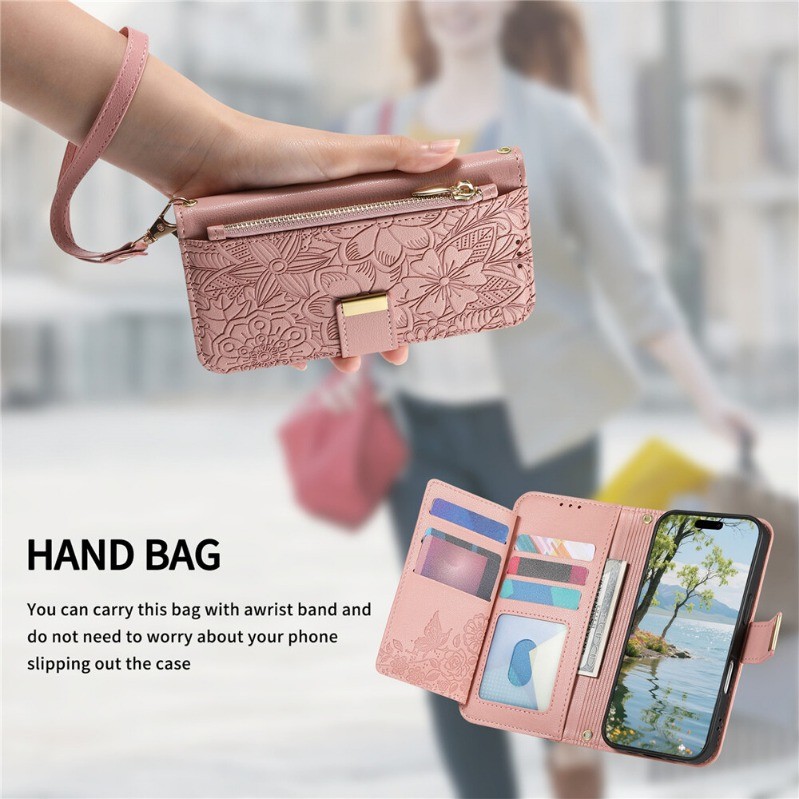 Zip Wallet Case Leather Flip Cover For Samsung S26 FE S25 S24 S23 S22 Ultra Plus — image 5