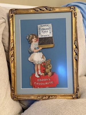 Antique Imperial Tobacco  Daddy s Favourite  Advertising Die Cut Sign Teddy Bear