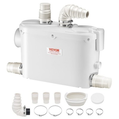 VEVOR Hebeanlage Kleinhebeanlage Fäkalienpumpe 500W für WC Dusche Waschbecken