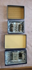 Rarit&auml;t! 12tlg. Vietnam 900 Silber Kaffeel&ouml;ffel Set, Handarbeit in 2 Orig.-Boxen