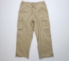 Vtg 90s Y2K American Eagle Outfitters Mens 32x29 Distressed Wide Leg Cargo Pants