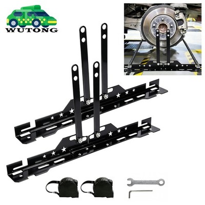 2pcs Wheel Toe Alignment Tool Plate Kit Heavy Duty w/ 2 Measuring Tapes For Car