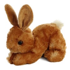 Aurora Adorable Mini Flopsie Bitty Bunny Stuffed Animal - 8 inches, Brown