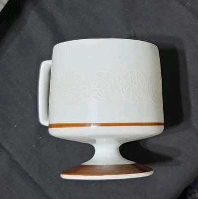 Nasco Royal Elegance Fine China 1950's Set Of 2 Footed Coffee Cups