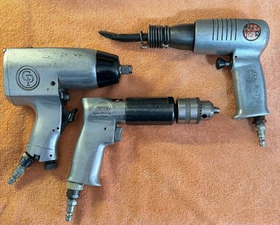 3 pneumatic tools Chicago Impact, Central reversing Drill, MAC Zip gun
