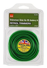 Nylon Strimmer Line Cord Wire 2mm x 20m Grass Universal Petrol & Battery Trimmer 0.40 per metre