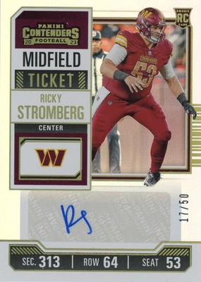 2023 Panini Contenders #165 Ricky Stromberg Midfield Ticket #/50