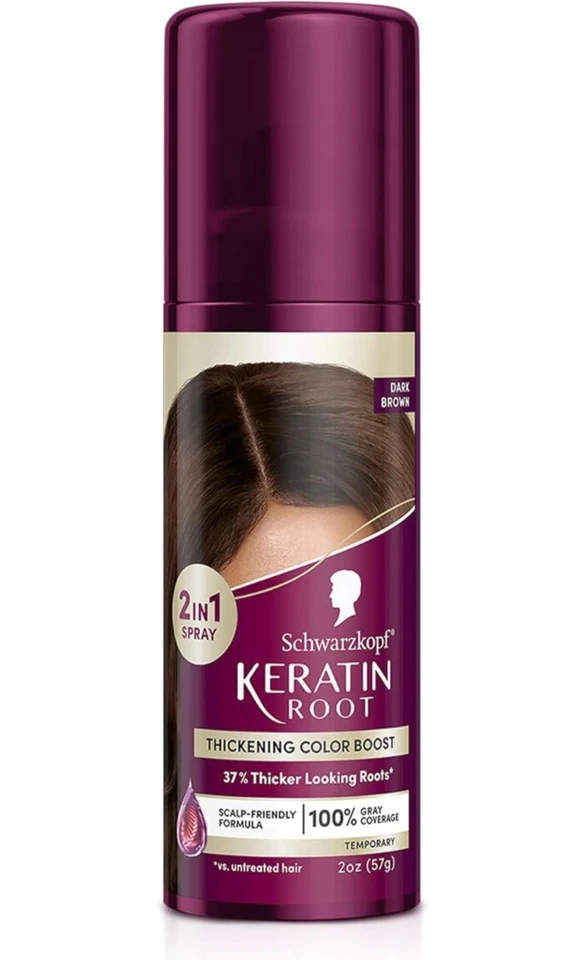 Spray de color Marrón de queratina temporal Para El Cabello, Tinta Temporal Foto 4 de 4