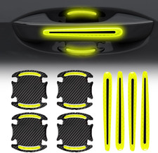8Pcs Car Door Handle Cup Protector Carbon Fiber Anti-Scratches Protector Univers