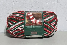 Bernat Christmas Sparkle Colors Yarn Skein 3.5oz (Red, Green, White) 