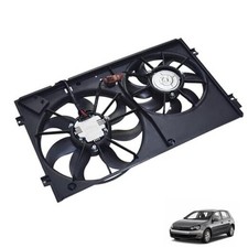 Engine Dual Radiator Condenser Cooling Fan Replacement for Golf 2010-2013