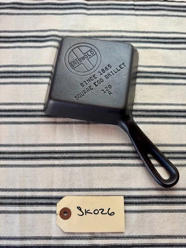 Griswold Cast Iron Square Egg Skillet 129 A