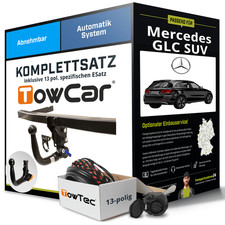 Für MERCEDES GLC SUV Typ X253 Anhängerkupplung abnehmbar +eSatz 13pol 15- Kit Für MERCEDES GLC SUV Typ X253 Anhängerkupplung abnehmbar +eSatz 13pol 15- Kit