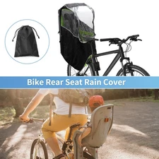 Child Bike Seat Rain Cover PVC Bicycle Waterproof Canopy Cover for Rear Seat